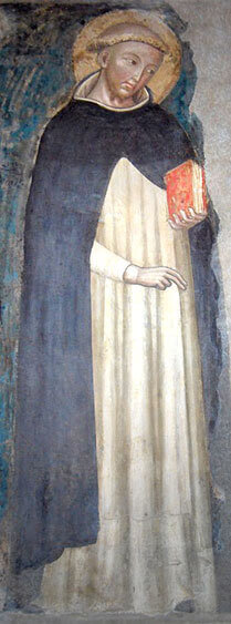 Oldest image of St. Dominic. Unknown artist, 14th century, Priory of the Basilica of San Domenico in Bologna, Italy.